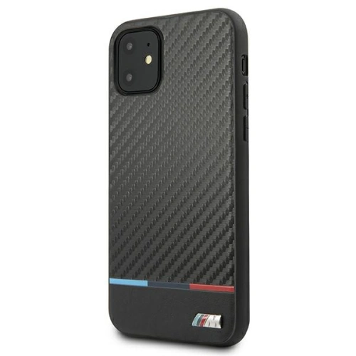 Kup Etui BMW BMHCN61PUCARTCBK Apple iPhone 11 czarny/black hardcase M Collection PU Carbon Stripe - BMW253BLK - {ean13} - Sklep Home Screen