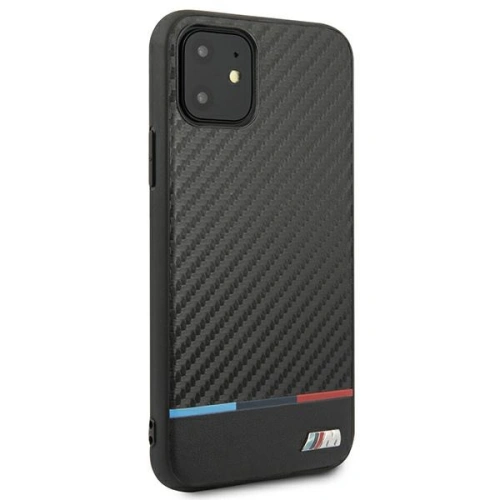 Kup Etui BMW BMHCN61PUCARTCBK Apple iPhone 11 czarny/black hardcase M Collection PU Carbon Stripe - BMW253BLK - {ean13} - Sklep Home Screen