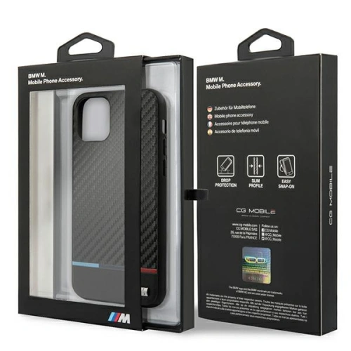 Kup Etui BMW BMHCN61PUCARTCBK Apple iPhone 11 czarny/black hardcase M Collection PU Carbon Stripe - BMW253BLK - {ean13} - Sklep Home Screen