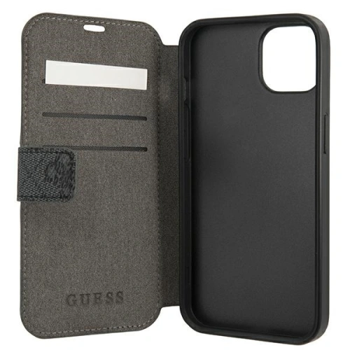 Kup Guess Apple Tasche GUBKP13M4GDGR iPhone 13 grau/grau book 4G Stripe - GUE1454GRY - {ean13} - Sklep Home Screen