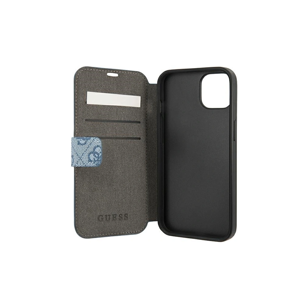 Etui Guess GUBKP13S4GDBL Apple iPhone 13 mini niebieski/blue book 4G Stripe
