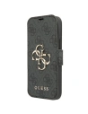 Guess Apple Tasche GUBKP13X4GMGGR iPhone 13 Pro Max grau/grau book 4G Big Metal Logo