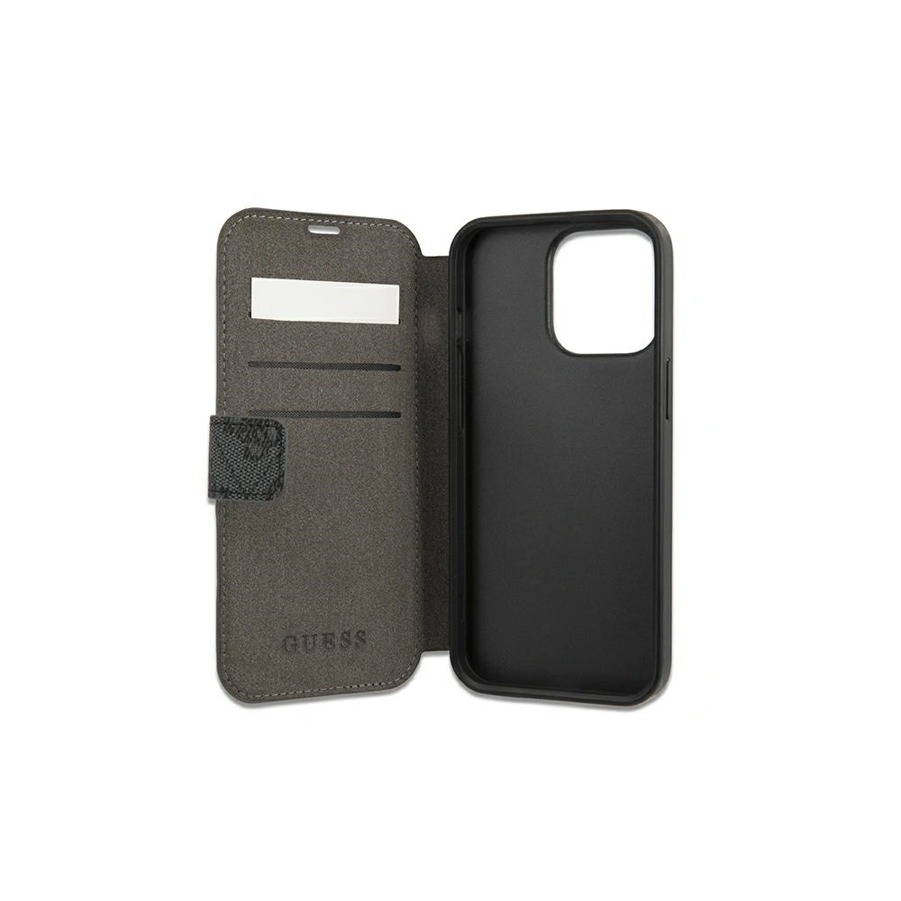 Etui Guess GUBKP13X4GMGGR Apple iPhone 13 Pro Max szary/grey book 4G Big Metal Logo