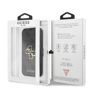 Etui Guess GUBKP13X4GMGGR Apple iPhone 13 Pro Max szary/grey book 4G Big Metal Logo