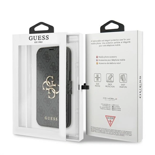 Kup Guess Apple Tasche GUBKP13X4GMGGR iPhone 13 Pro Max grau/grau book 4G Big Metal Logo - GUE1474GRY - {ean13} - Sklep Home Screen