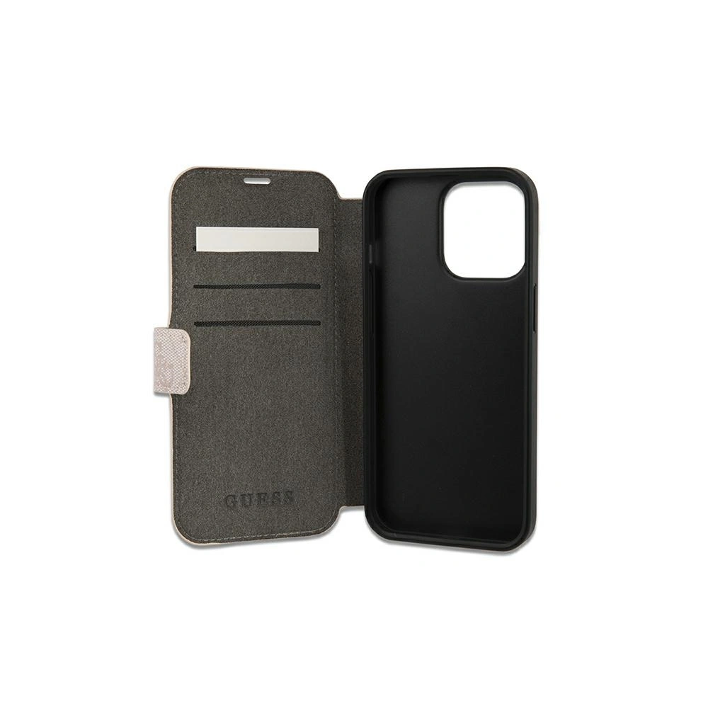 Etui Guess GUBKP13X4GMGPI Apple iPhone 13 Pro Max różowy/pink book 4G Big Metal Logo