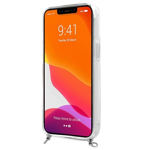 Kup Etui Guess GUHCP13LKC4GBSI Apple iPhone 13 Pro Átlátszó kemény tok 4G Szürke Pánt Ezüst Lánc - GUE1478CL - {ean13} - Sklep Home Screen