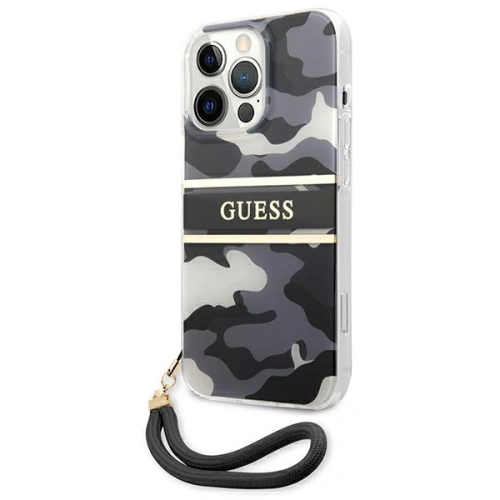 Kup Etui Guess GUHCP13LKCABBK Apple iPhone 13 Pro czarny/black hardcase Camo Strap Collection - GUE1479BLK - {ean13} - Sklep Home Screen