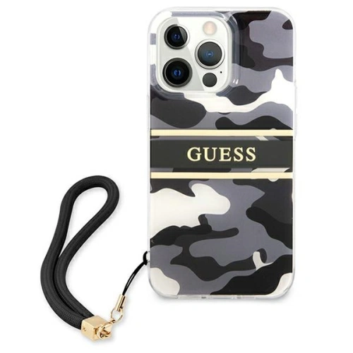 Kup Etui Guess GUHCP13LKCABBK Apple iPhone 13 Pro czarny/black hardcase Camo Strap Collection - GUE1479BLK - {ean13} - Sklep Home Screen