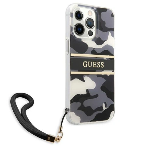 Kup Etui Guess GUHCP13LKCABBK Apple iPhone 13 Pro czarny/black hardcase Camo Strap Collection - GUE1479BLK - {ean13} - Sklep Home Screen