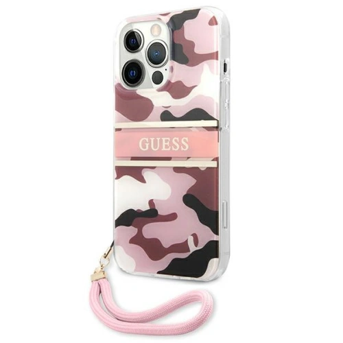 Kup Etui Guess GUHCP13LKCABPI Apple iPhone 13 Pro różowy/pink hardcase Camo Strap Collection - GUE1480PNK - {ean13} - Sklep Home Screen