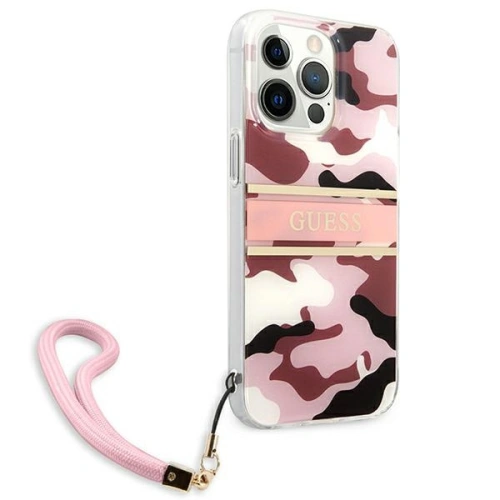 Kup Etui Guess GUHCP13LKCABPI Apple iPhone 13 Pro różowy/pink hardcase Camo Strap Collection - GUE1480PNK - {ean13} - Sklep Home Screen