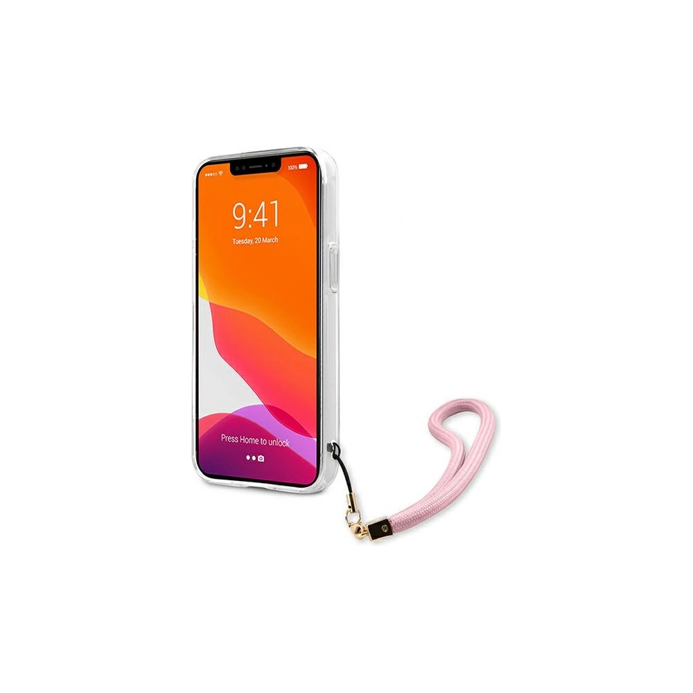 Etui Guess GUHCP13LKCABPI Apple iPhone 13 Pro różowy/pink hardcase Camo Strap Collection