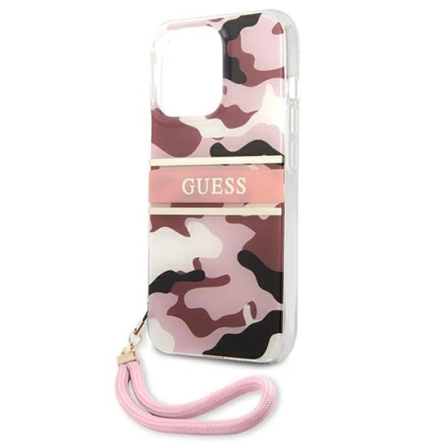 Kup Etui Guess GUHCP13LKCABPI Apple iPhone 13 Pro różowy/pink hardcase Camo Strap Collection - GUE1480PNK - {ean13} - Sklep Home Screen
