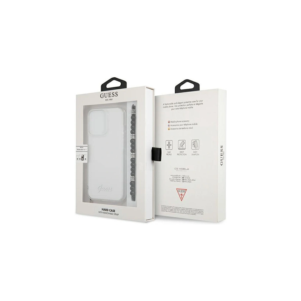 Etui Guess GUHCP13LKPSBK Apple iPhone 13 Pro Transparent hardcase Black Pearl