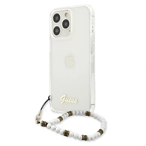 Kup Etui Guess GUHCP13LKPSWH Apple iPhone 13 Pro Transparent hardcase White Pearl - GUE1482CL - {ean13} - Sklep Home Screen