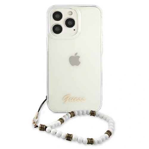 Kup Etui Guess GUHCP13LKPSWH Apple iPhone 13 Pro Transparent hardcase White Pearl - GUE1482CL - {ean13} - Sklep Home Screen