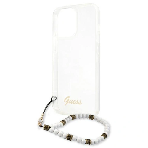 Kup Etui Guess GUHCP13LKPSWH Apple iPhone 13 Pro Transparent hardcase White Pearl - GUE1482CL - {ean13} - Sklep Home Screen
