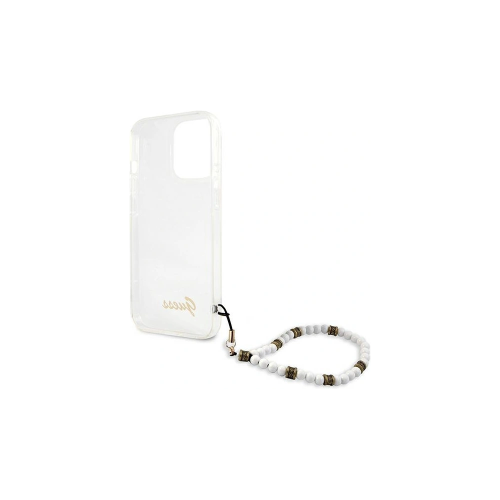 Etui Guess GUHCP13LKPSWH Apple iPhone 13 Pro Transparent hardcase White Pearl