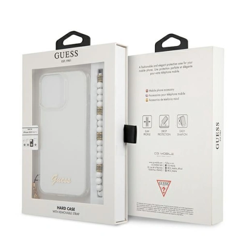 Kup Etui Guess GUHCP13LKPSWH Apple iPhone 13 Pro Transparent hardcase White Pearl - GUE1482CL - {ean13} - Sklep Home Screen
