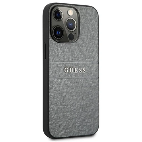 Kup Etui Guess GUHCP13LPSASBGR Apple iPhone 13 Pro gri/grey Saffiano Strap - GUE1483GRY - {ean13} - Sklep Home Screen