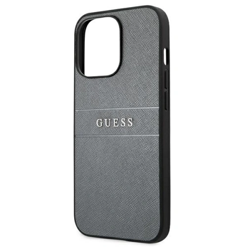 Kup Etui Guess GUHCP13LPSASBGR Apple iPhone 13 Pro gri/grey Saffiano Strap - GUE1483GRY - {ean13} - Sklep Home Screen