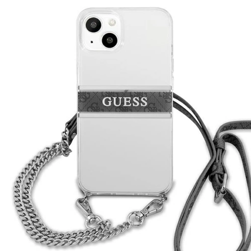 Kup Etui Guess GUHCP13MKC4GBSI Apple iPhone 13 Carcasă transparentă rigidă 4G Curea gri Lanț argintiu - GUE1489CL - {ean13} - Sklep Home Screen
