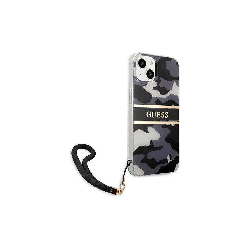 Etui Guess GUHCP13MKCABBK Apple iPhone 13 czarny/black hardcase Camo Strap Collection