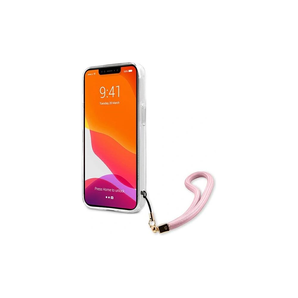 Etui Guess GUHCP13MKCABPI Apple iPhone 13 różowy/pink hardcase Camo Strap Collection