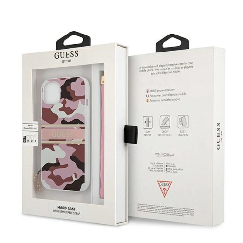 Kup Etui Guess GUHCP13MKCABPI Apple iPhone 13 różowy/pink hardcase Camo Strap Collection - GUE1491PNK - {ean13} - Sklep Home Screen