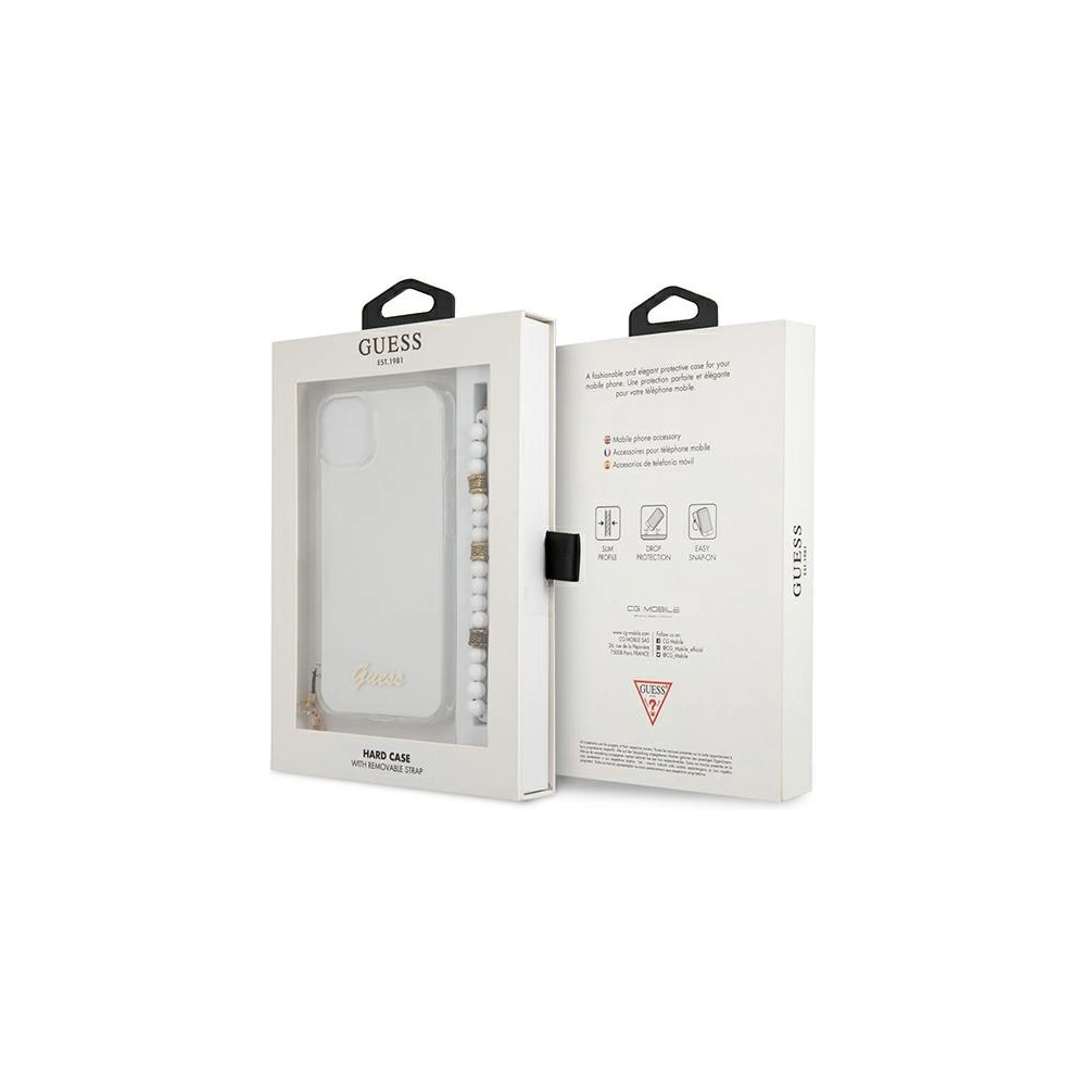 Etui Guess GUHCP13MKPSWH Apple iPhone 13 Transparent hardcase White Pearl