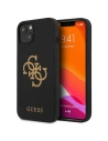 Guess Apple Tasche GUHCP13MLS4GGBK iPhone 13 schwarz/schwarz Hartschale Silikon 4G Logo
