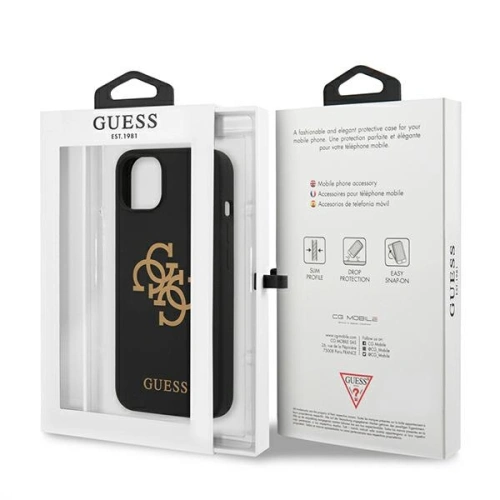 Kup Etui Guess GUHCP13MLS4GGBK pentru Apple iPhone 13 negru/hard case din silicon 4G Logo - GUE1494BLK - {ean13} - Sklep Home Screen