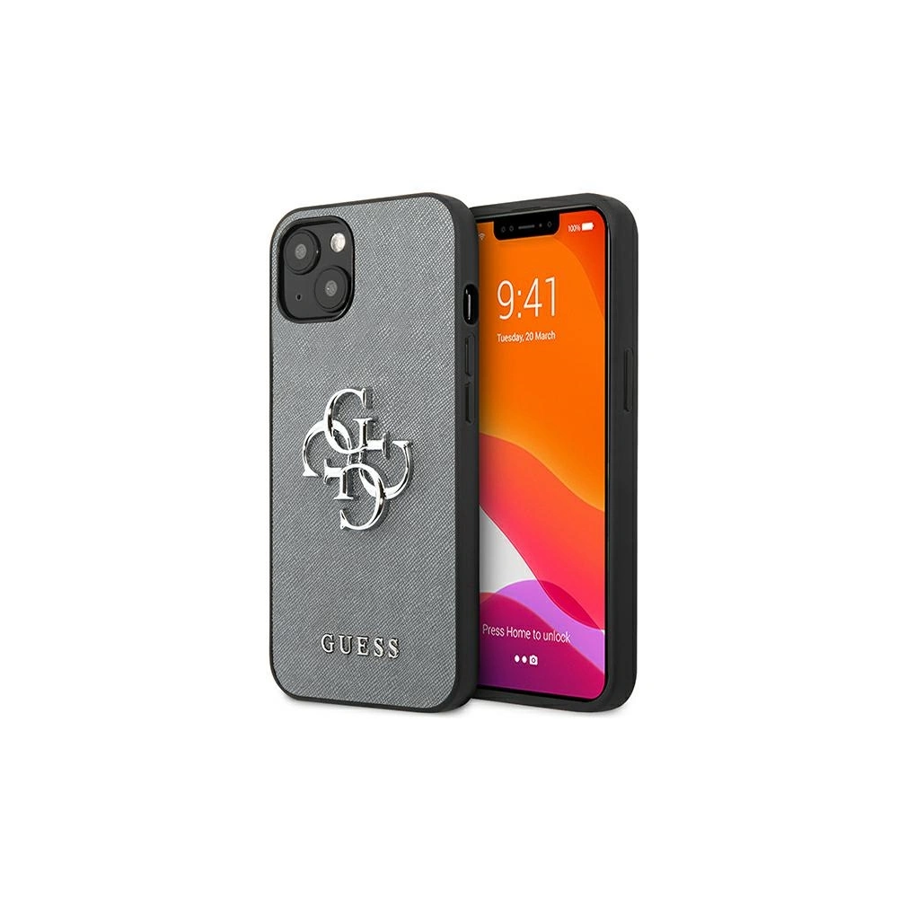 Etui Guess GUHCP13MSA4GSGR Apple iPhone 13 szary/grey hardcase Saffiano 4G Metal Logo