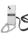 Kup Etui Guess GUHCP13SKC4GBSI Apple iPhone 13 mini Průhledný tvrzený kryt 4G Šedý popruh Stříbrný řetěz - GUE1502CL - {ean13} - Sklep Home Screen