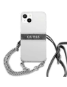 Kup Etui Guess GUHCP13SKC4GBSI Apple iPhone 13 mini Průhledný tvrzený kryt 4G Šedý popruh Stříbrný řetěz - GUE1502CL - {ean13} - Sklep Home Screen