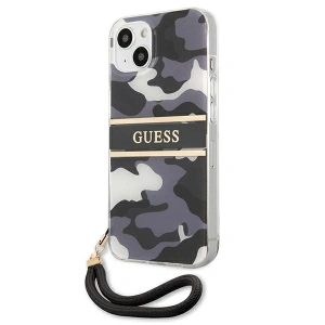 Kup Guess Apple Tasche GUHCP13SKCABBK iPhone 13 mini schwarz/schwarz Hardcase Camo Strap Collection - GUE1503BLK - {ean13} - Sklep Home Screen