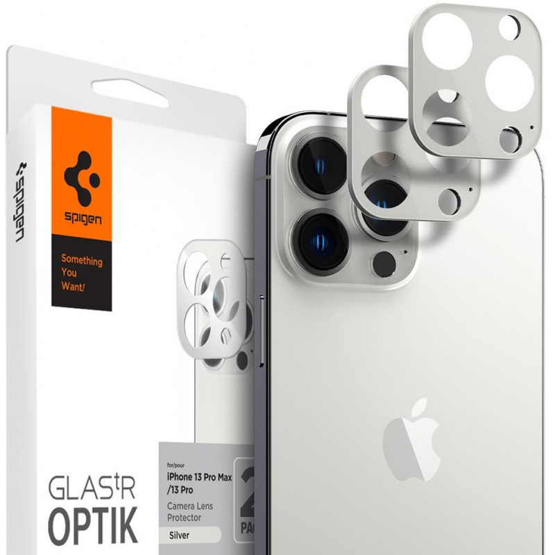 Spigen Optik Camera Lens Apple iPhone 13 Pro/13 Pro Max Silver [2 PACK]