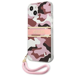 Kup Guess Apple Tasche GUHCP13SKCABPI iPhone 13 mini rosa/rosa Hardcase Camo Strap Collection - GUE1504PNK - {ean13} - Sklep Home Screen