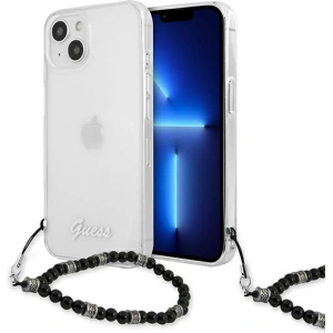 Kup Guess Apple Tasche GUHCP13SKPSBK iPhone 13 mini Transparentes Hartschalenetui Schwarz Perle - GUE1505CL - {ean13} - Sklep Home Screen