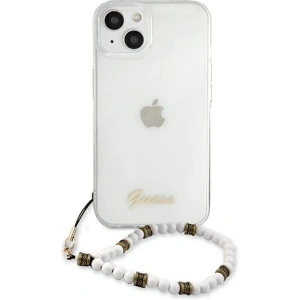 Kup Guess Apple Tasche GUHCP13SKPSWH iPhone 13 mini Transparentes Hartschalengehäuse Weiß Perle - GUE1506CL - {ean13} - Sklep Home Screen