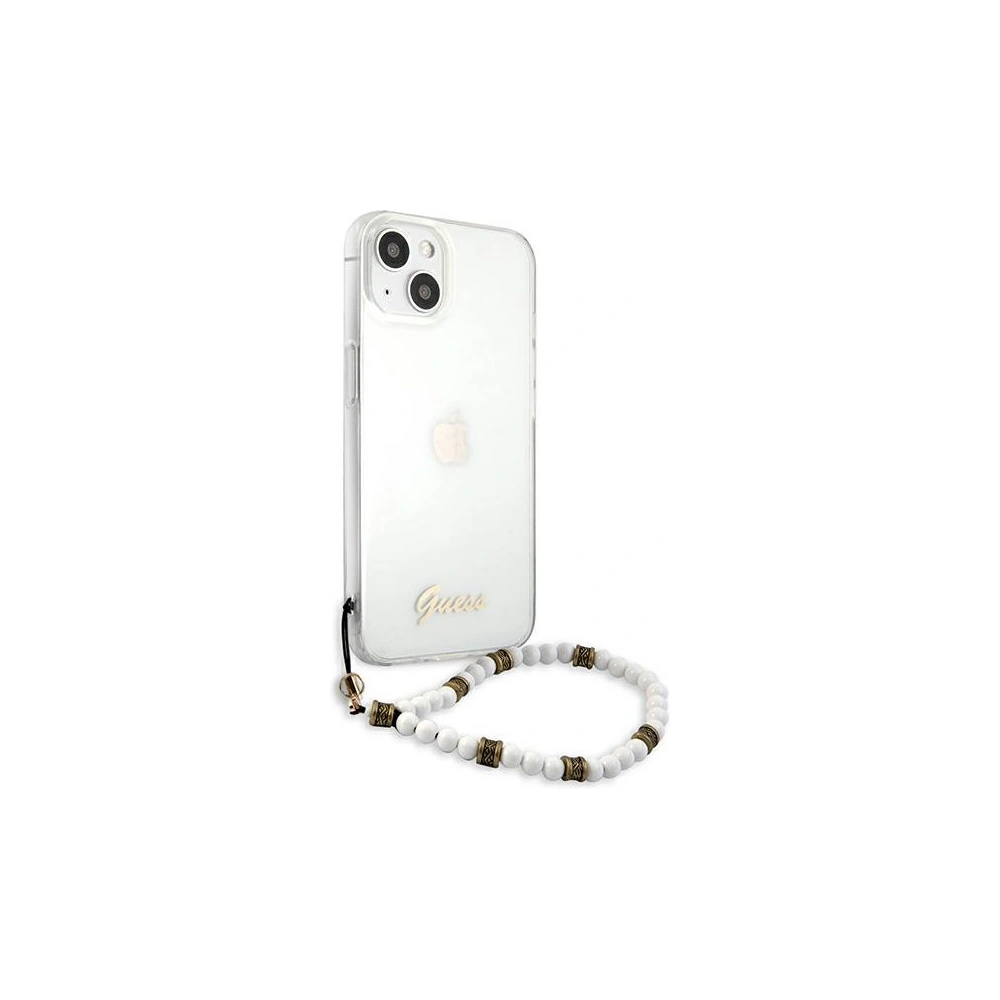 Etui Guess GUHCP13SKPSWH Apple iPhone 13 mini Transparent hardcase White Pearl