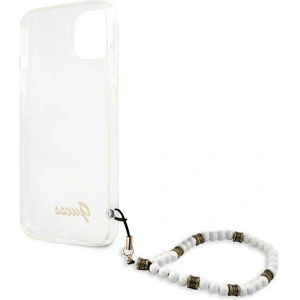 Kup Guess Apple Tasche GUHCP13SKPSWH iPhone 13 mini Transparentes Hartschalengehäuse Weiß Perle - GUE1506CL - {ean13} - Sklep Home Screen