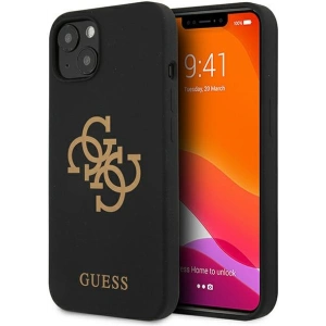 Kup Guess Apple Tasche GUHCP13SLS4GGBK iPhone 13 mini schwarz/schwarz Hartschale Silikon 4G Logo - GUE1507BLK - {ean13} - Sklep Home Screen