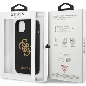 Kup Guess Apple Tasche GUHCP13SLS4GGBK iPhone 13 mini schwarz/schwarz Hartschale Silikon 4G Logo - GUE1507BLK - {ean13} - Sklep Home Screen