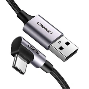 USB-zu-USB-C-Winkelkabel UGREEN US284, 3A , 2m (schwarz)