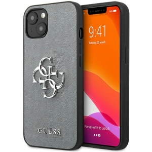 Kup Guess Apple Tasche GUHCP13SSA4GSGR iPhone 13 mini grau/grau Hartschale Saffiano 4G Metall Logo - GUE1510GRY - {ean13} - Sklep Home Screen