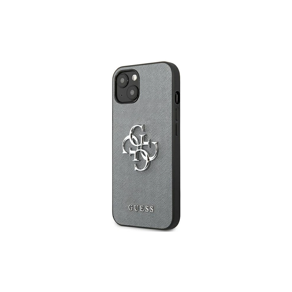 Etui Guess GUHCP13SSA4GSGR Apple iPhone 13 mini szary/grey hardcase Saffiano 4G Metal Logo