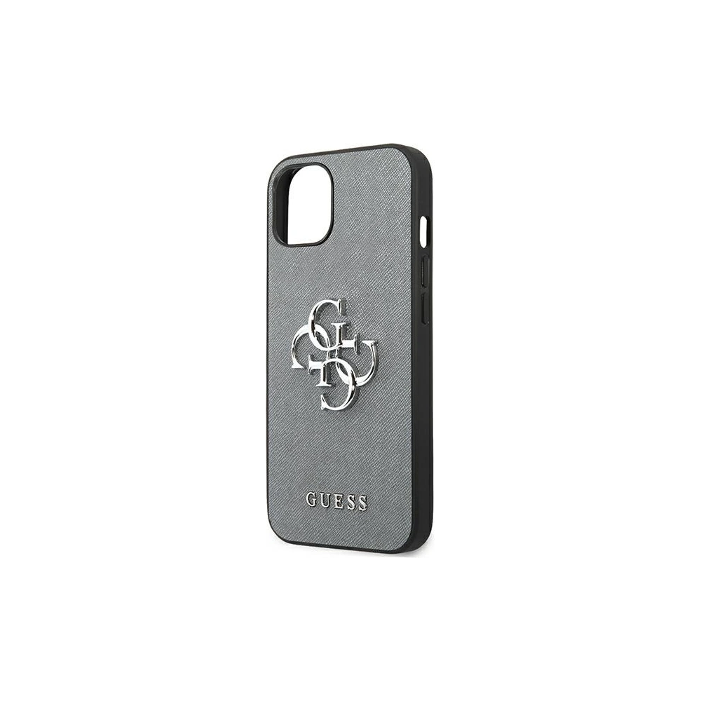 Etui Guess GUHCP13SSA4GSGR Apple iPhone 13 mini szary/grey hardcase Saffiano 4G Metal Logo