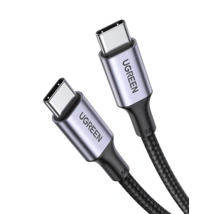 Cablul USB-C la USB-C UGREEN US316, 100W, 1.5m (gri)
